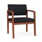 Lesro Lenox Wood Wide Guest Chair Wood Frame, Cherry, MD Black Upholstery LW1201 - alternate 1